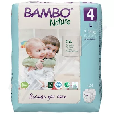 Bambo Nature 4 pieluchomajtki dla niemowląt 7-14kg 24szt