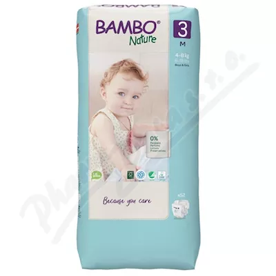 Bambo Nature 3 Pieluchomajtki dla niemowląt 4-8kg 52szt