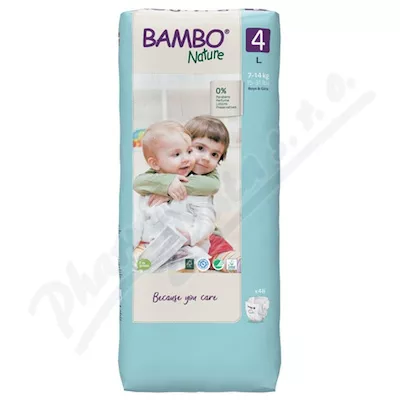 Bambo Nature 4 pieluchomajtki dla niemowląt 7-14kg 48szt