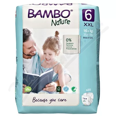 Bambo Nature 6 pieluchomajtki dla niemowląt 16+ kg 20szt