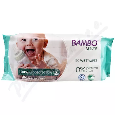 Bambo Nature biodegradowalne chusteczki dla niemowląt 50szt