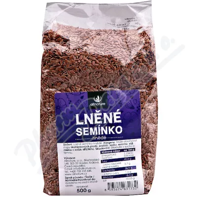 Allnature Brązowe siemię lniane 500g