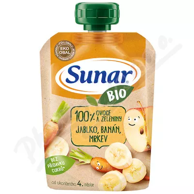 Sunar jabłko banan marchew BIO 100g