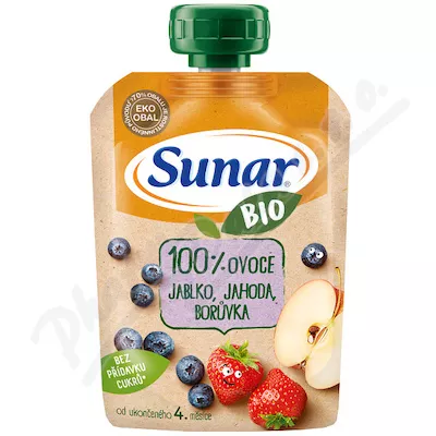 Sunar jabłko truskawka borówka kapsułki BIO 100g