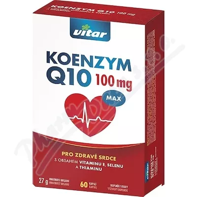 Vitar Koenzym Q10 100mg+Se+vit.E+tiamina cps.60