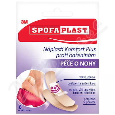 3M Spofaplast 187 Plastry Comfort Plus na ścieranie.6szt