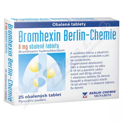 Bromhexine Berlin-Chemie 8mg tbl.obd.25x8mg