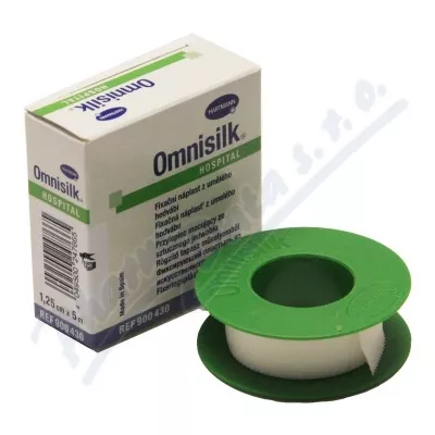 Omnisilk patch biały jedwab 1.25cmx5m 1szt