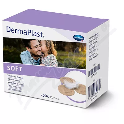 DERMAPLAST náplasti Soft kulaté průměr 22mm 200ks