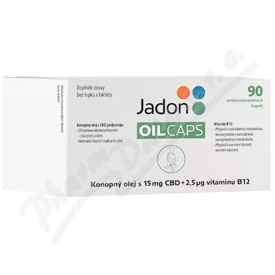 Jadon OIL CAPS olej konopny 15mg CBD+vit.B12 cps.90