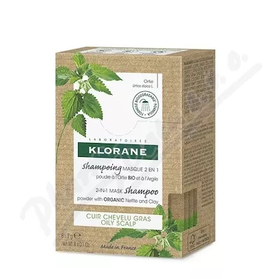 KLORANE Szampon/Maska 2w1 Organiczna pokrzywa i glinka 8x3g