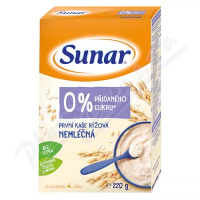 Sunar First bezmleczna kaszka ryżowa 220 g