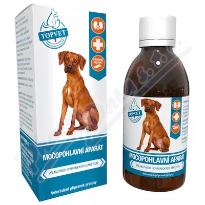 TOPVET Močopohlavní aparát vet.přípr.pro psy200ml - Veterinární přípravky a potřeby pro vaše mazlíčky.