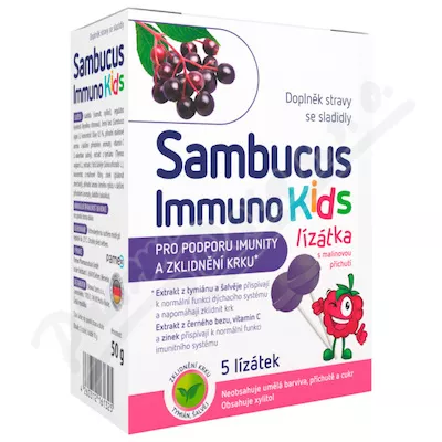 Sambucus Immuno lizaki dla dzieci 5 szt