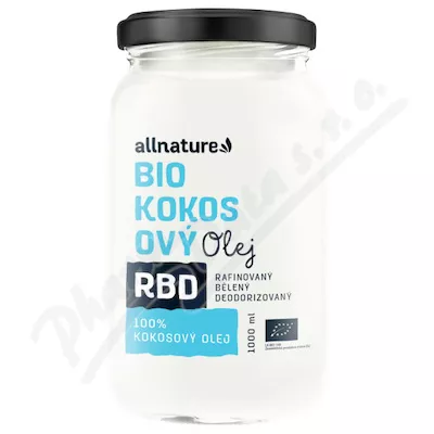 Allnature RBD Olej kokosowy bezzapachowy BIO 1000ml