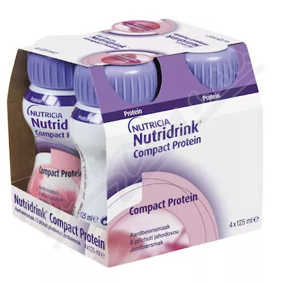 Nutridrink Compact Protein strawberry sol.4x125ml