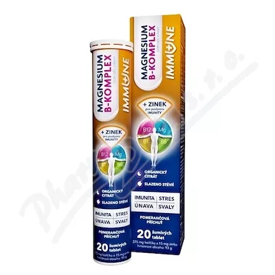 Magnez B-complex IMMUNE 20 tabletek musujących