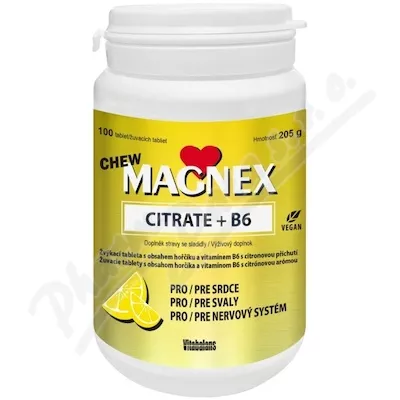 Magnex Citrate 375mg+B6 do żucia tbl.100