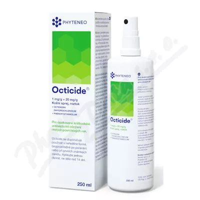 Octicide 1mg/g+20mg/g drm.sprm.sol.1x250ml