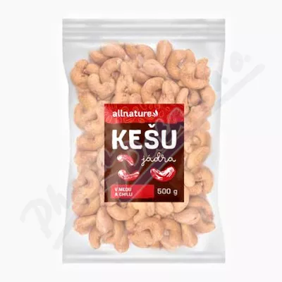 Allnature Kešu v medu a chilli 500g