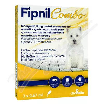 Fipnil Combo 67/60,3mg spot-on Dog S 3x0,67ml