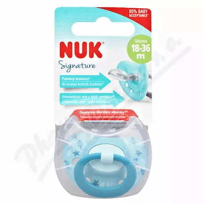 NUK Signature Smoczek uspokajający 18-36m 1szt BOX 739693