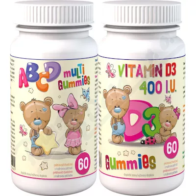 ABCD Multi Gummies+D3 Gummies 2x60 pectin.candy.