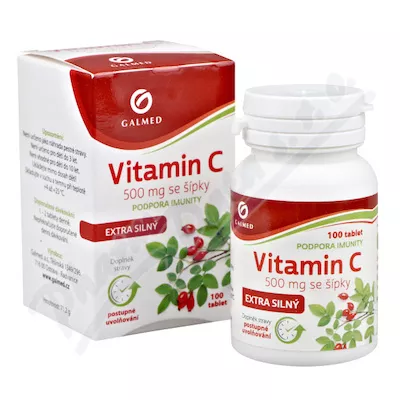 Vitamín C 500mg se šípky tbl.100 Galmed