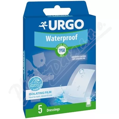 URGO WATERPROOF Plaster wodoodporny 10x6cm 5szt NOWOŚĆ