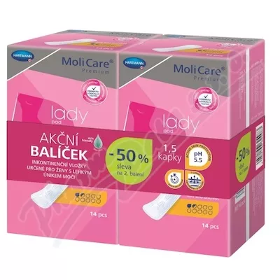 MoliCare LadyPad 1,5 kaps Duopack2x14szt