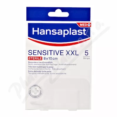 Hansaplast Sensitive XXL plaster elastyczny 8x10cm 5szt