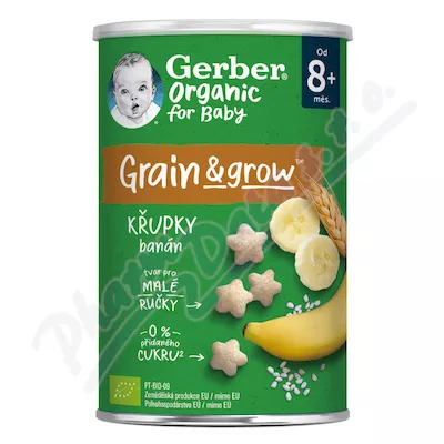 Gerber Organiczne chrupki bananowe 35g 8M