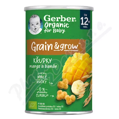 Gerber Chrupki z mango i bananem BIO 35g 12M