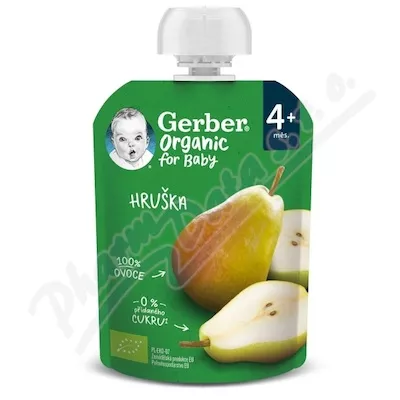 Gerber Hruška kapsička BIO 90g 6M+