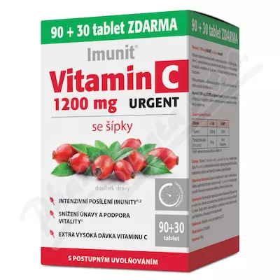 Witamina C 1200 mg URGENT z dziką różą Immune 90+30 tbl