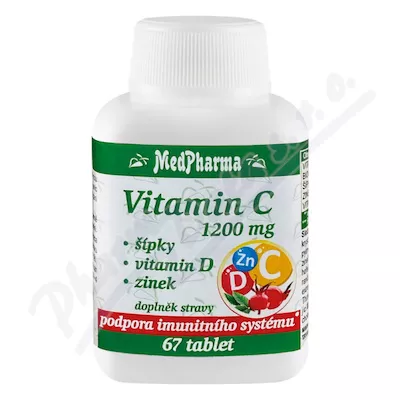 MedPharma Vit.C 1200mg z dziką różą+vit.D+cynk tbl.67