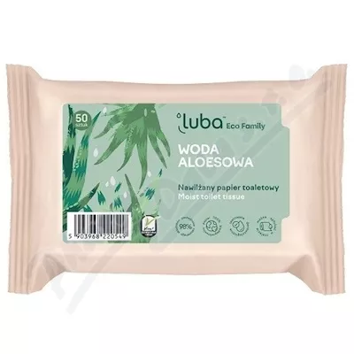 Luba Nawilżany Papier Toaletowy Aloe vera 50szt