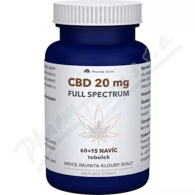 CBD 20mg Full Spectrum tob.60+15 navíc