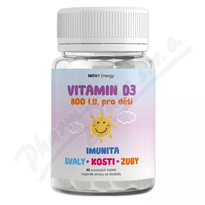 MOVit witamina D3 800 I.U. dla dzieci tbl.90