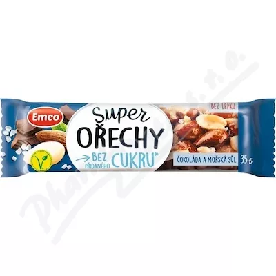 EMCO Super orzechowy baton czekoladowy z solą morską 35g