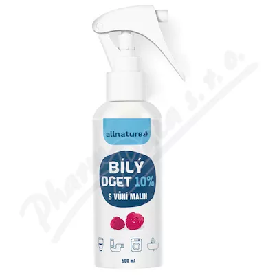 Allnature Ocet biały 10% z aromatem malinowym 500ml