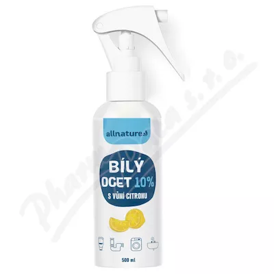 Allnature Ocet biały 10% o zapachu cytryny 500ml