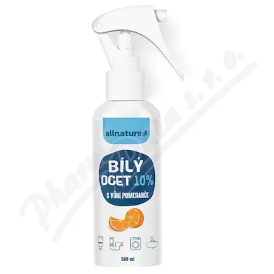 Allnature Ocet biały 10% o zapachu pomarańczy 500ml