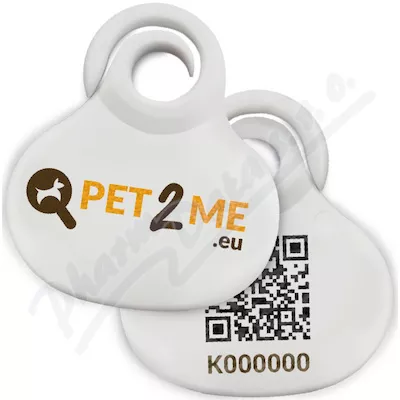 Pet2Me QR identifikační medailonek 1ks - Veterinární přípravky a potřeby pro vaše mazlíčky.