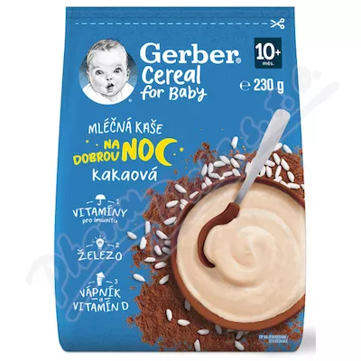 Gerber Cereal Ml.kaszka na dobranoc kakao 230g 10M