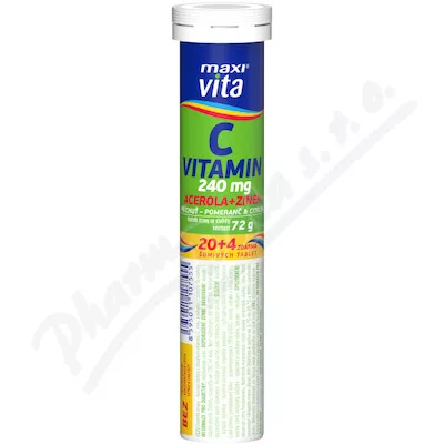 Maxi Vita Witamina C+acerola+cynk tbl.eff.20+4