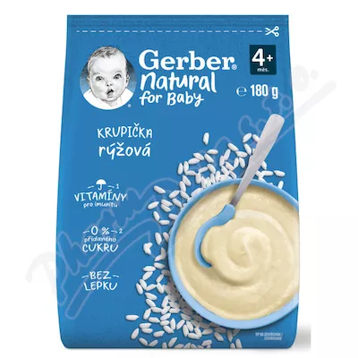 Gerber Natural Rýžová krupička 180g 4M+