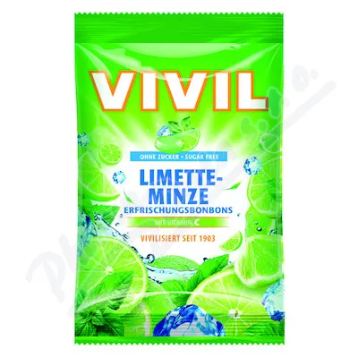 Vivil Limonka-mięta pieprzowa+witamina C bez cukru 120g