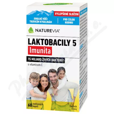 NatureVia Lactobacilli 5 Odporność cps.60