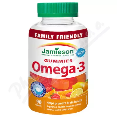 JAMIESON Omega-3 Gummies żelatynowe pastylki do ssania 90szt